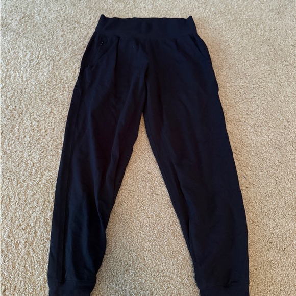 Athleta Black Track Pants Relaxed Fit Joggers - Picture 1 of 5